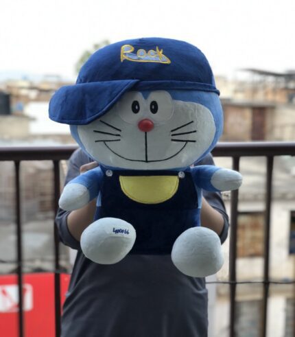 Blue Cartoon Plush Toy with Cap