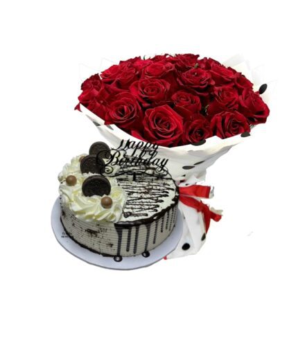 Cake and roses gift set by Timeless Wrap
