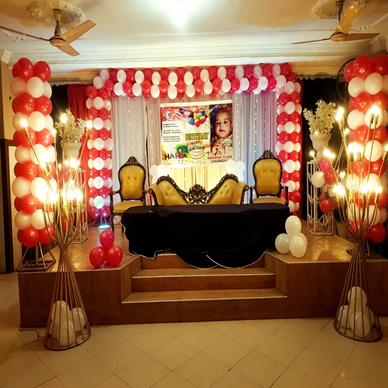 Birthday balloon decoration setup in Haripur - Timeless Wrap