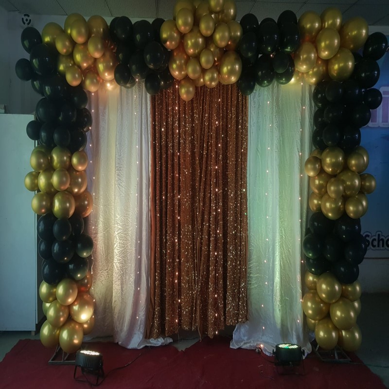 Elegant birthday stage decoration by Timeless Wrap