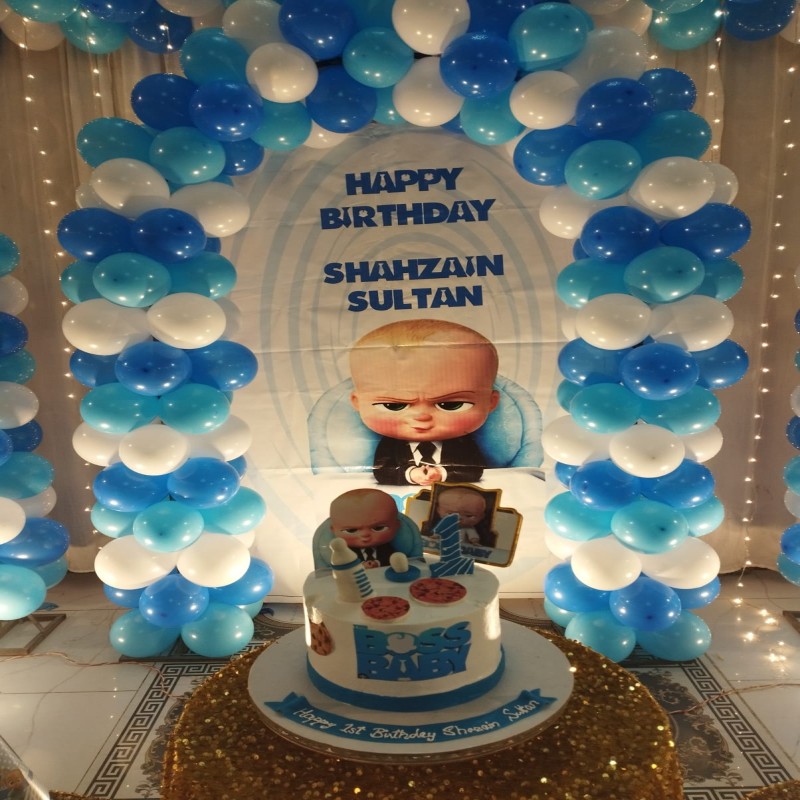 Kids cartoon theme birthday decoration by Timeless Wrap