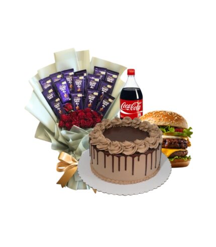 All-in-One Surprise Gift Box from Timeless Wrap featuring chocolates, flowers, and personalized goodies, perfect for birthdays and special occasions.