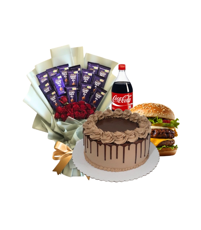 All-in-One Surprise Gift Box from Timeless Wrap featuring chocolates, flowers, and personalized goodies, perfect for birthdays and special occasions.