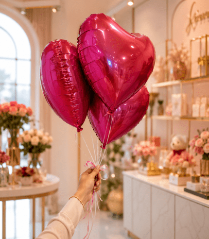 Red Heart Foil Balloon (1 Piece)