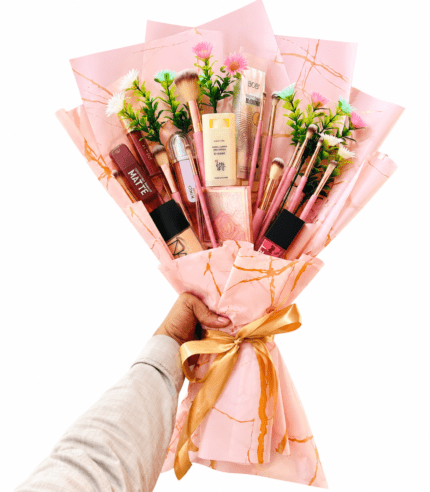 Luxury Makeup Bouquet with Premium Beauty Products, Makeup Brushes and Cosmetics | TimelessWrap Pakistan