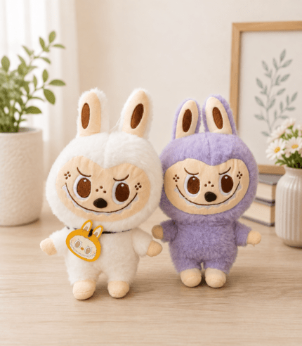 Cute White and Purple Bunny Plush Doll Set Soft Stuffed Plush Toys for Kids Pakistan | TimelessWrap